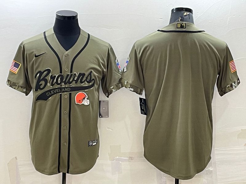 Men Cleveland Browns Blank salute green 2022 Nike Co branded NFL Jersey->cleveland browns->NFL Jersey
